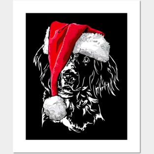 Small Munsterlander Santa Christmas dog mom Posters and Art